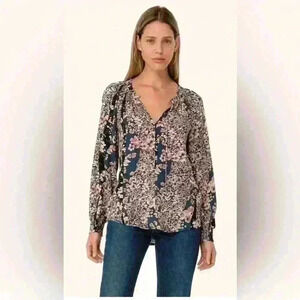Lovestitch floral Maddie blouse size medium